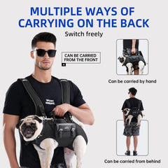 Wakytu dog backpack full-body support stabilizes pets during movement.