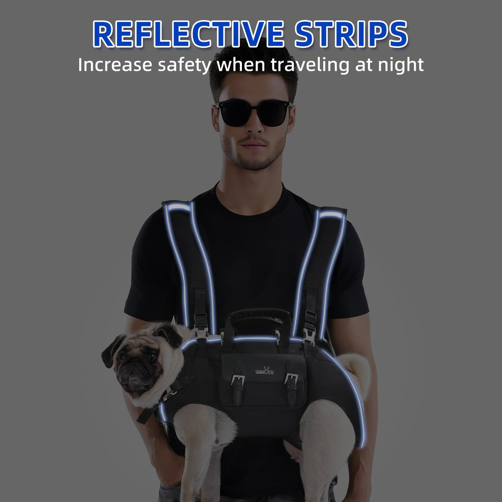 Wakytu dog backpack shoulder straps padding reduces pressure during hikes.