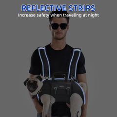Wakytu dog backpack shoulder straps padding reduces pressure during hikes.
