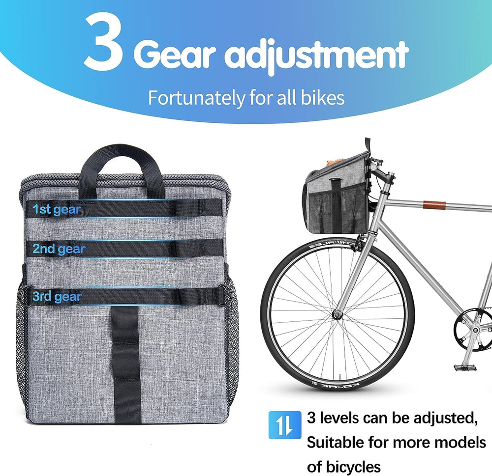 Wakytu dog bike basket foldable and removable for compact storage