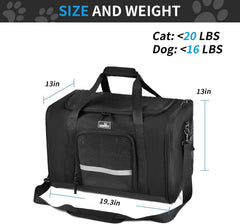 Wakytu dog carrier folded compact store-ready, ideal for travel storage.