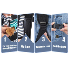 Wakytu dog front carrier adjustable shoulder straps ensure balanced support on long trips.