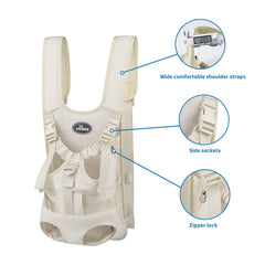 Wakytu dog front carrier with ventilated mesh sides for breathability.