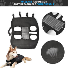 Wakytu dog lift harness front view highlights ergonomic design for lifting