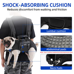 Wakytu dog lift harness neck padding cushions comfort during carry.