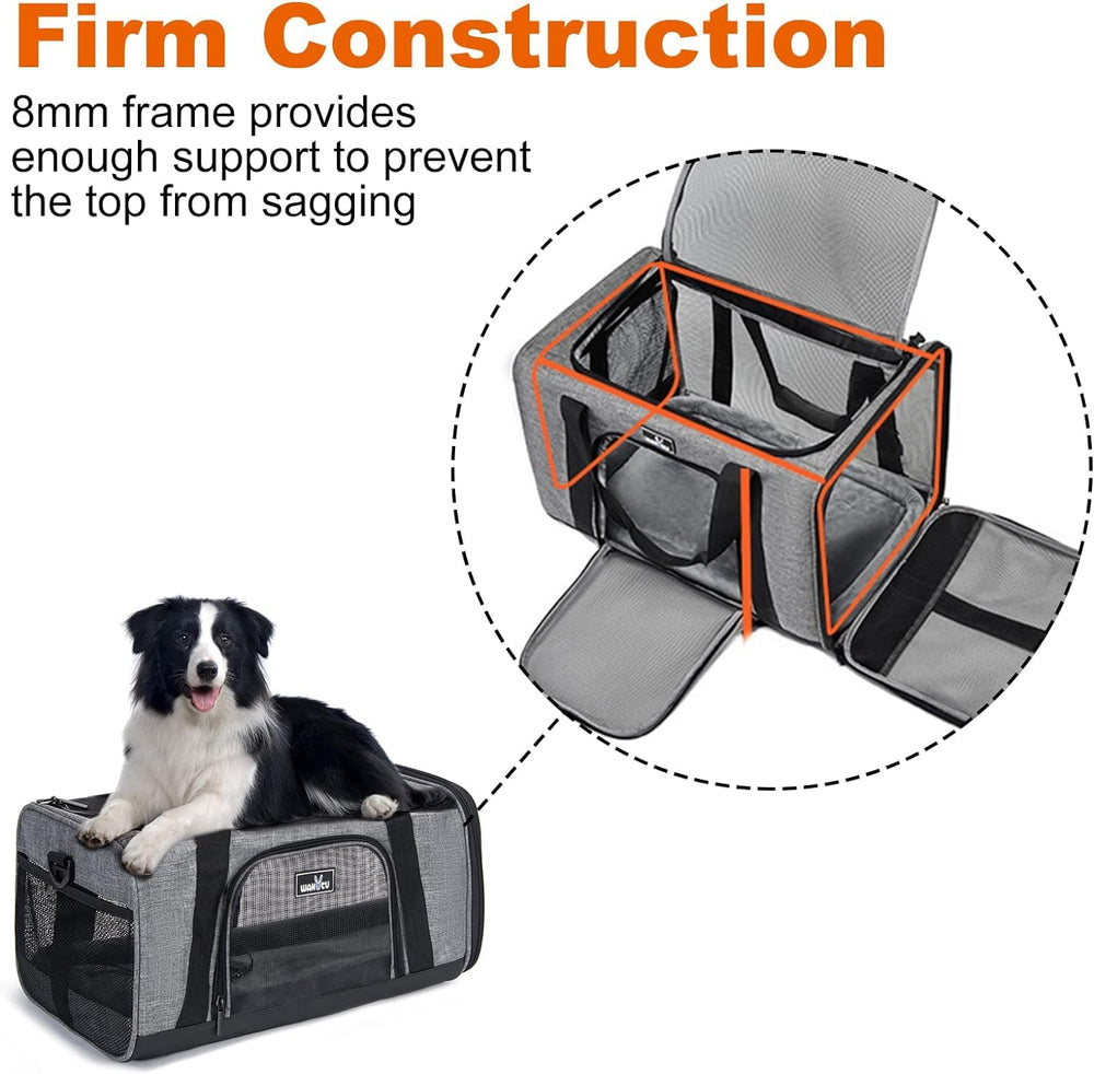 Wakytu carrier shows three entrances for easy access to your pet