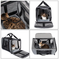 Wakytu pet carrier five mesh windows provide ventilation and visibility for calming pets.