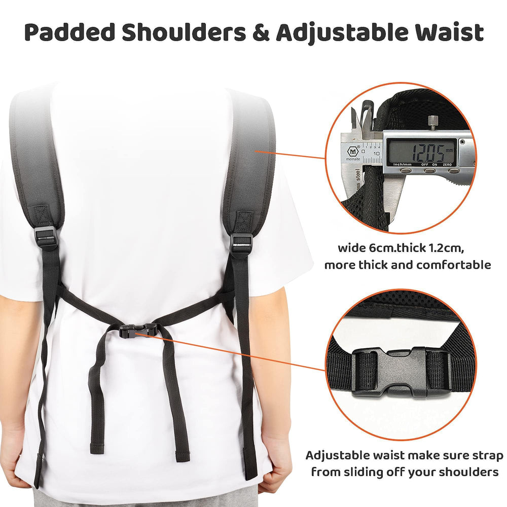 Wakytu Pet Front Carrier Backpack dual zippers enable quick access and added security.
