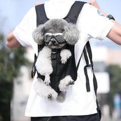 Wakytu Pet Front Carrier Backpack ventilated mesh sides improve air circulation for pets.