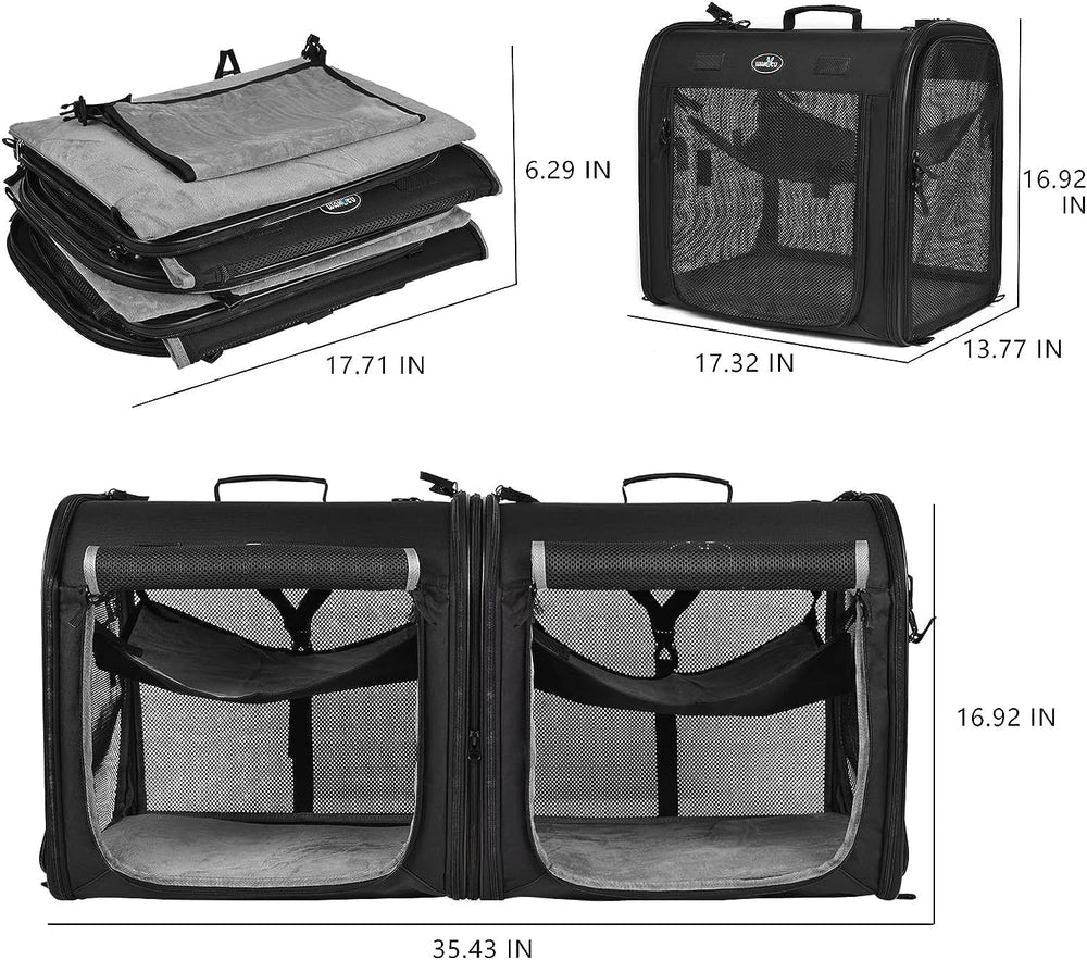 Wakytu ventilated mesh windows promote airflow for pet comfort