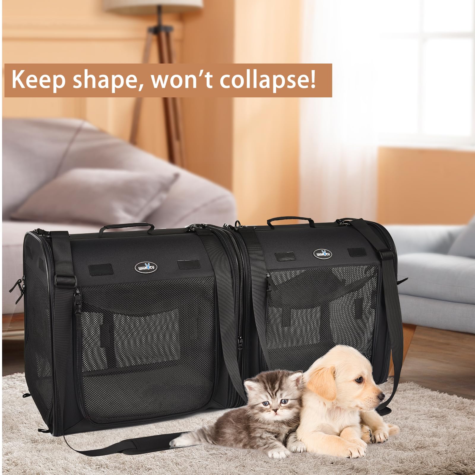 Wakytu washable mat with hard panel supports stable resting surface
