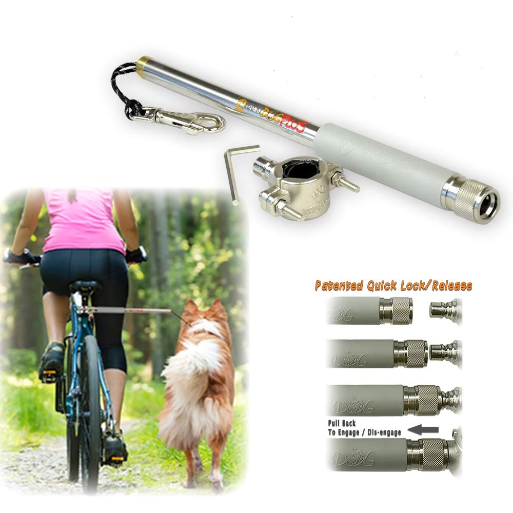 Walky Dog Plus shock-absorbing system reduces jerks for smoother rides with dogs