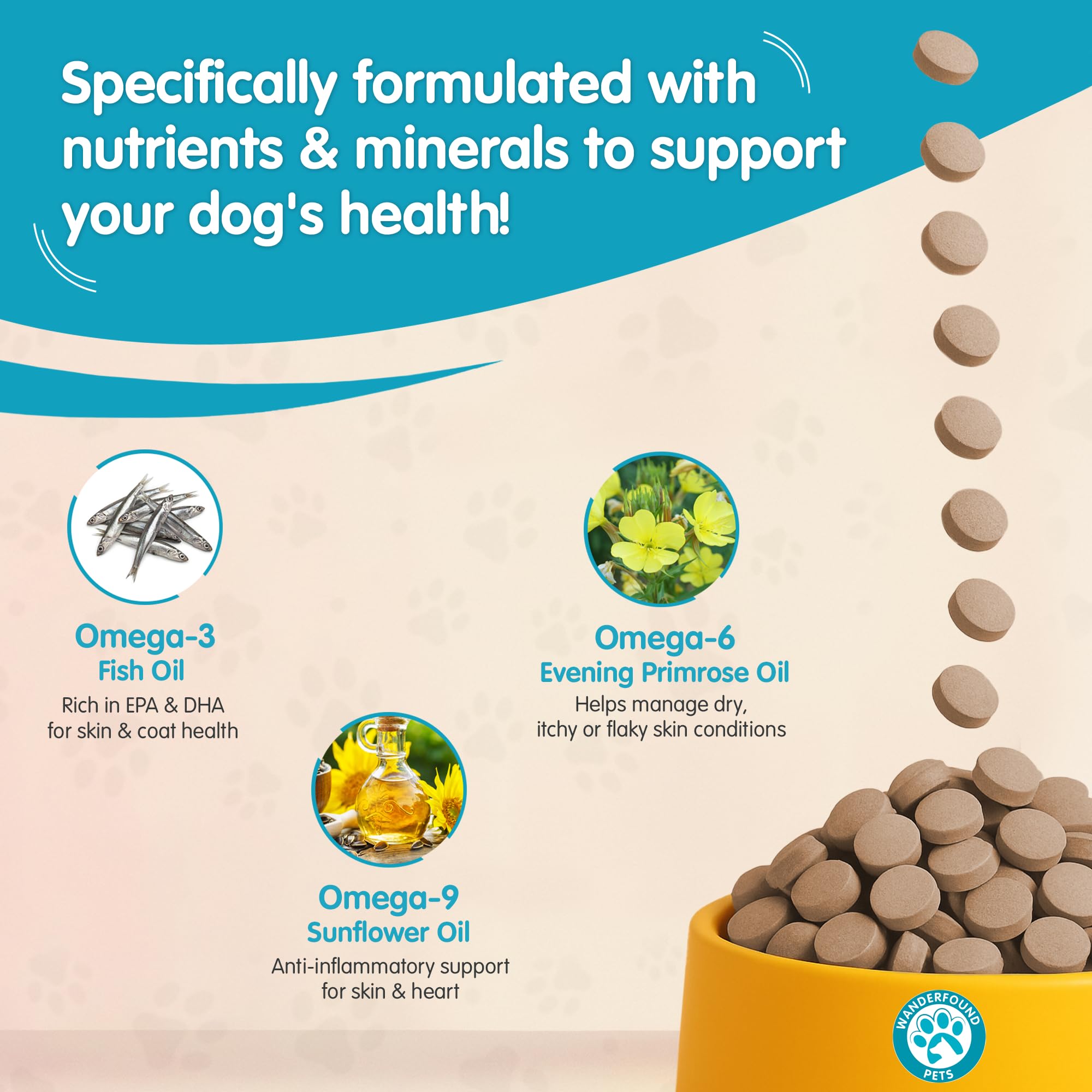 Wanderfound Pets omega-3 dogs joint-support tablets may aid mobility