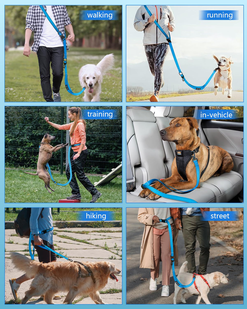 WANFIRE 2-in-1 car seatbelt option keeps pets safe on car rides.