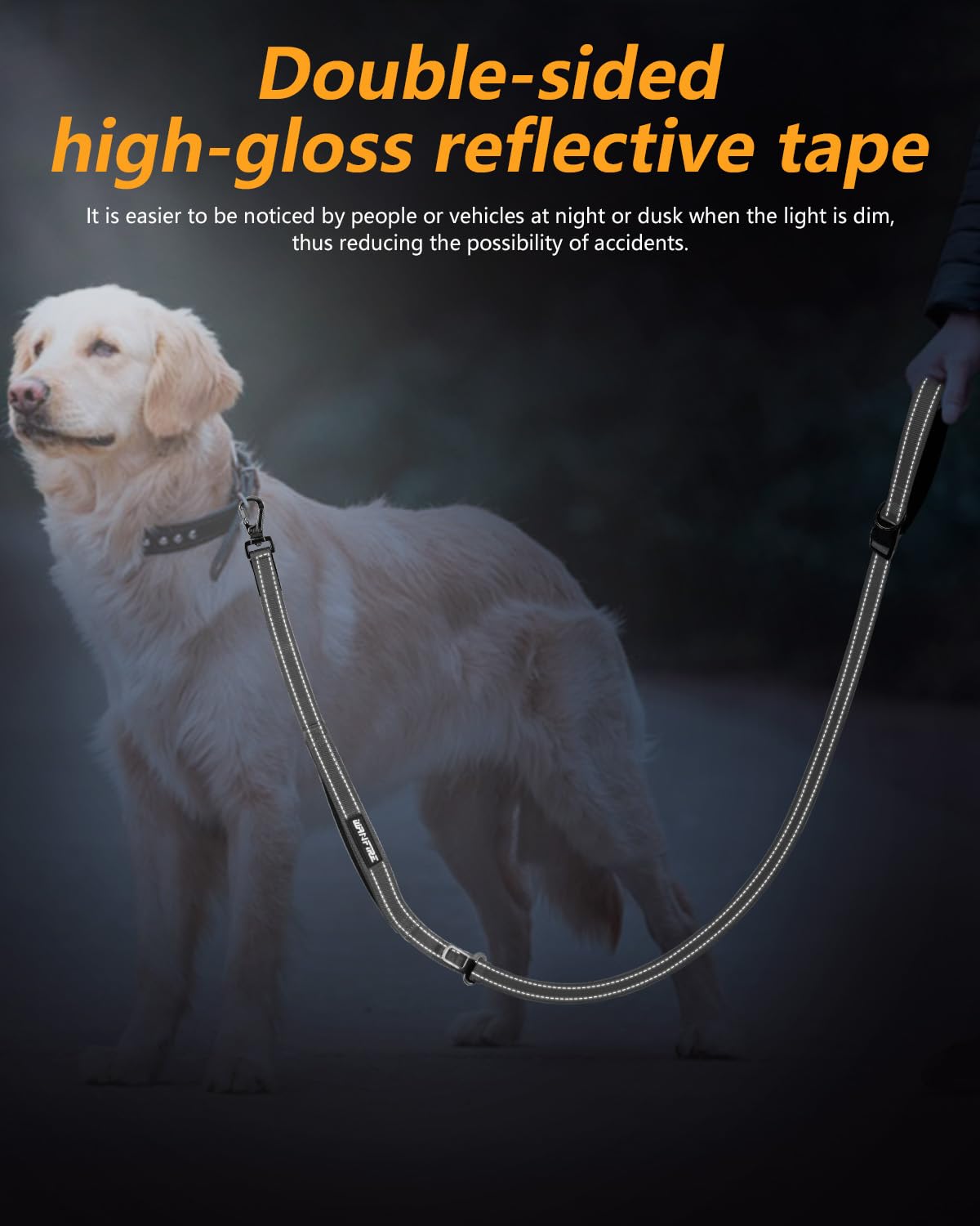 WANFIRE double-sided reflective strip boosts nighttime visibility.