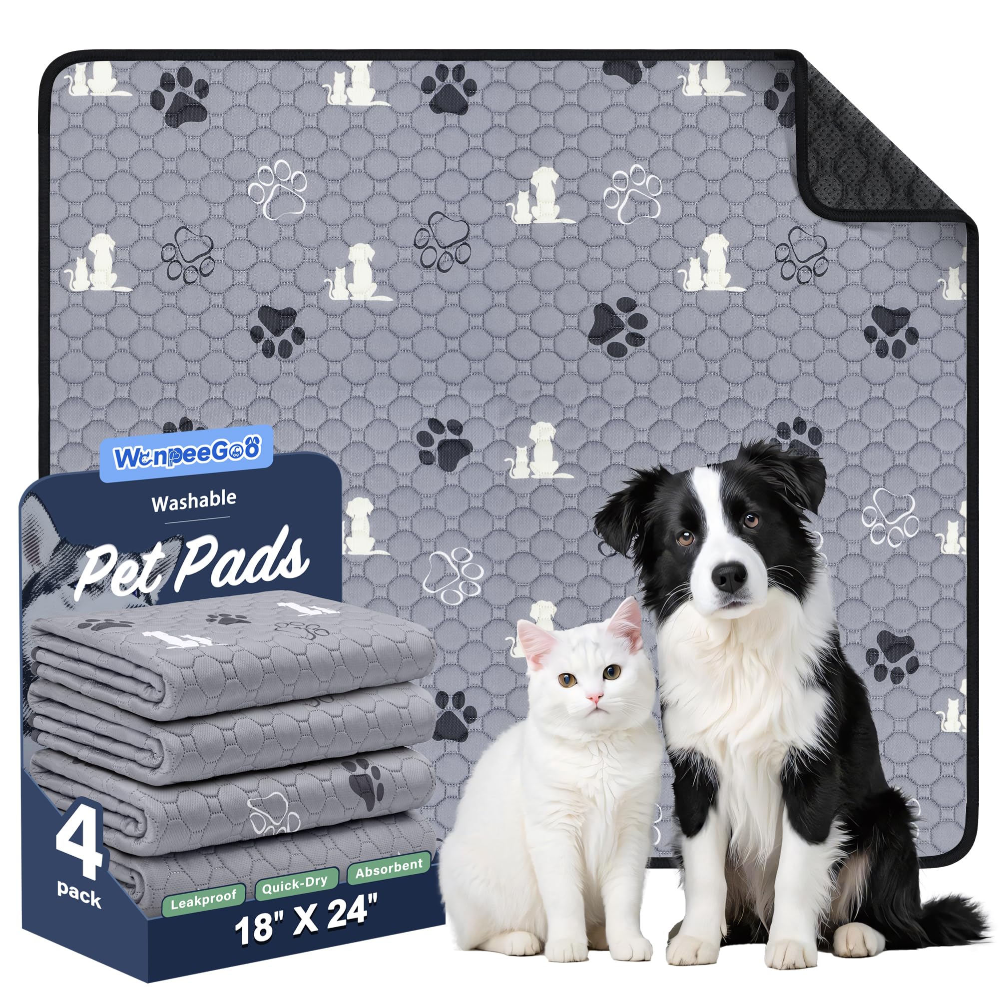 WanpeeGoo almohadilla para orina 18x24 absorbente, ideal para entrenamiento.
