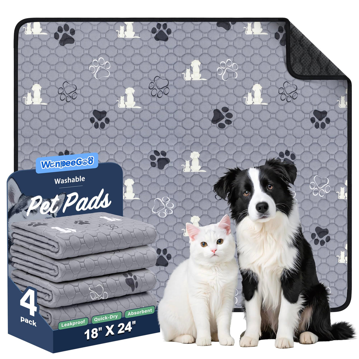 WanpeeGoo almohadilla para orina 18x24 absorbente, ideal para entrenamiento.