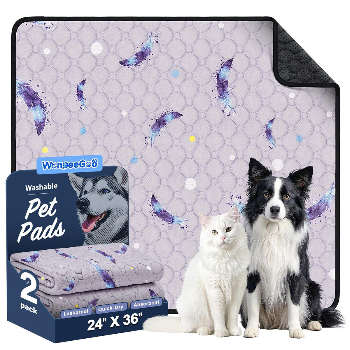 WanpeeGoo almohadilla lavable para perros, superficie suave y entrenamiento cómodo.
