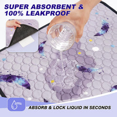 WanpeeGoo material close-up reveals soft knit surface and absorbent core