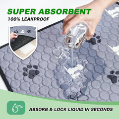 WanpeeGoo 24x48 inch pad close-up reveals absorbent layers for moisture control.