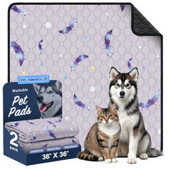 WanpeeGoo washable pee pad 36x36 front view offers plush comfort and coverage.