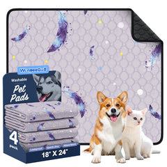 WanpeeGoo washable puppy pad pattern shows leaf design for stylish training surface