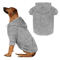 Waoduld 5XL dog sweater hoodie front view shows roomy fit for large dogs on chilly walks