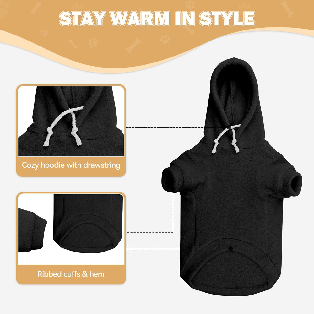 Waoduld dog hoodie leash hole back — easy walks with harness.