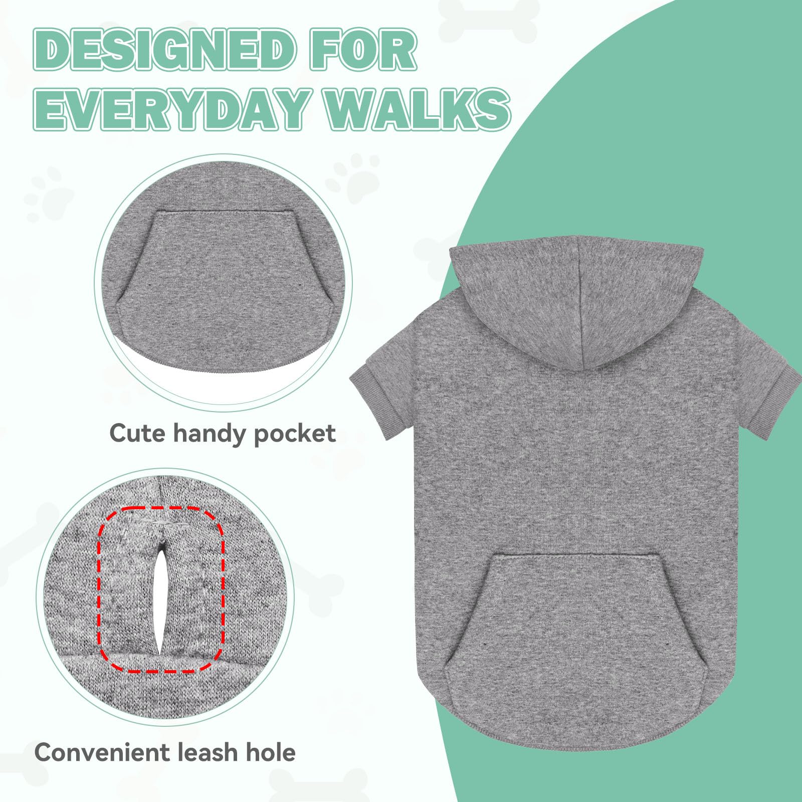 Waoduld dog sweater cozy fleece interior provides warm comfort without bulk.