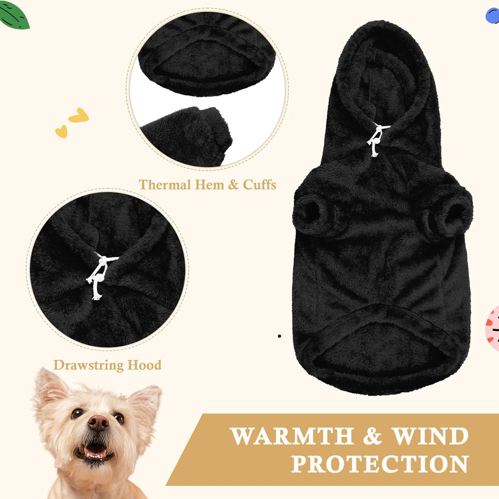 Waoduld dog sweater hoodie pocket detail for treats