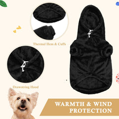 Waoduld dog sweater hoodie pocket detail for treats
