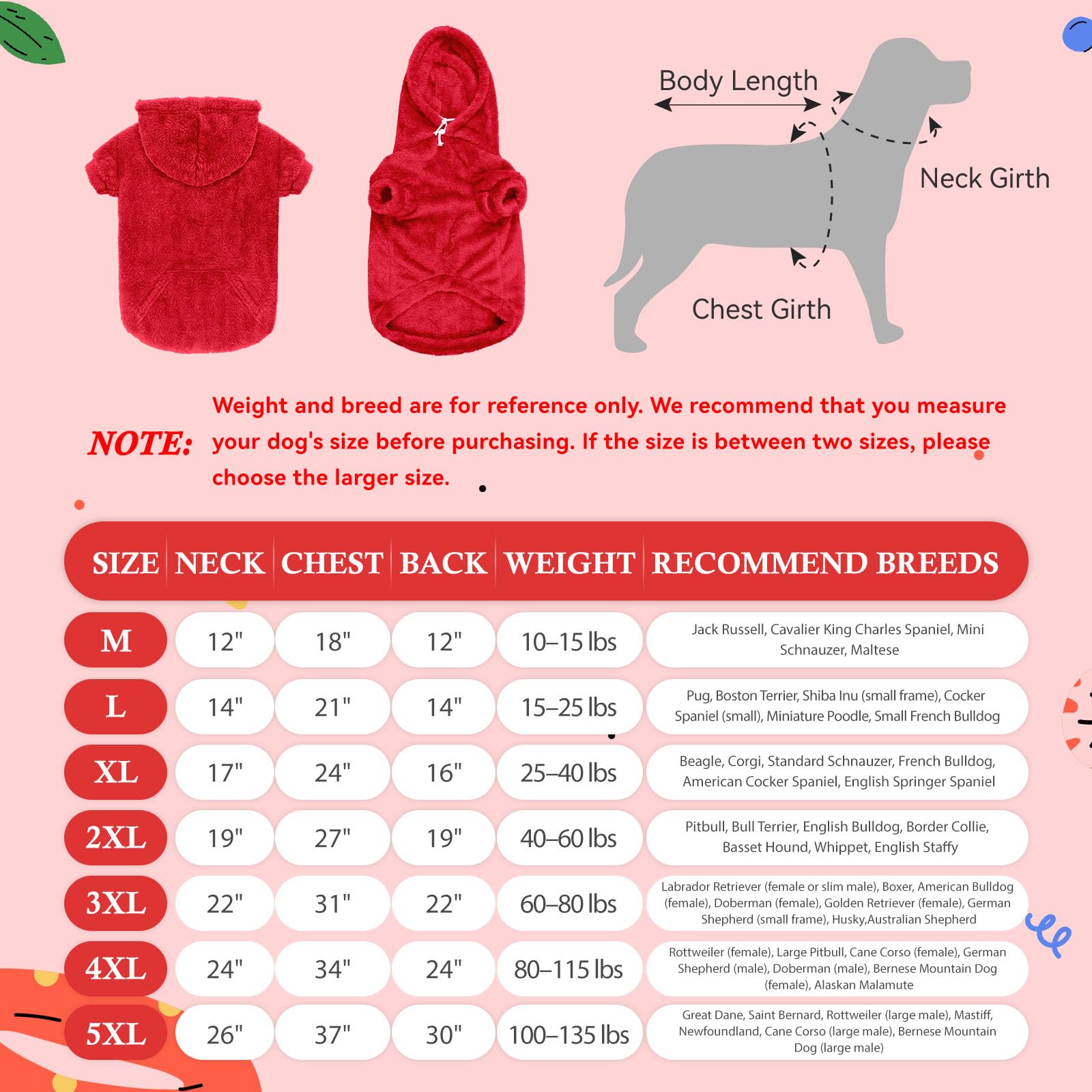 Waoduld dog hoodie back view highlights snug fit for all-day comfort.