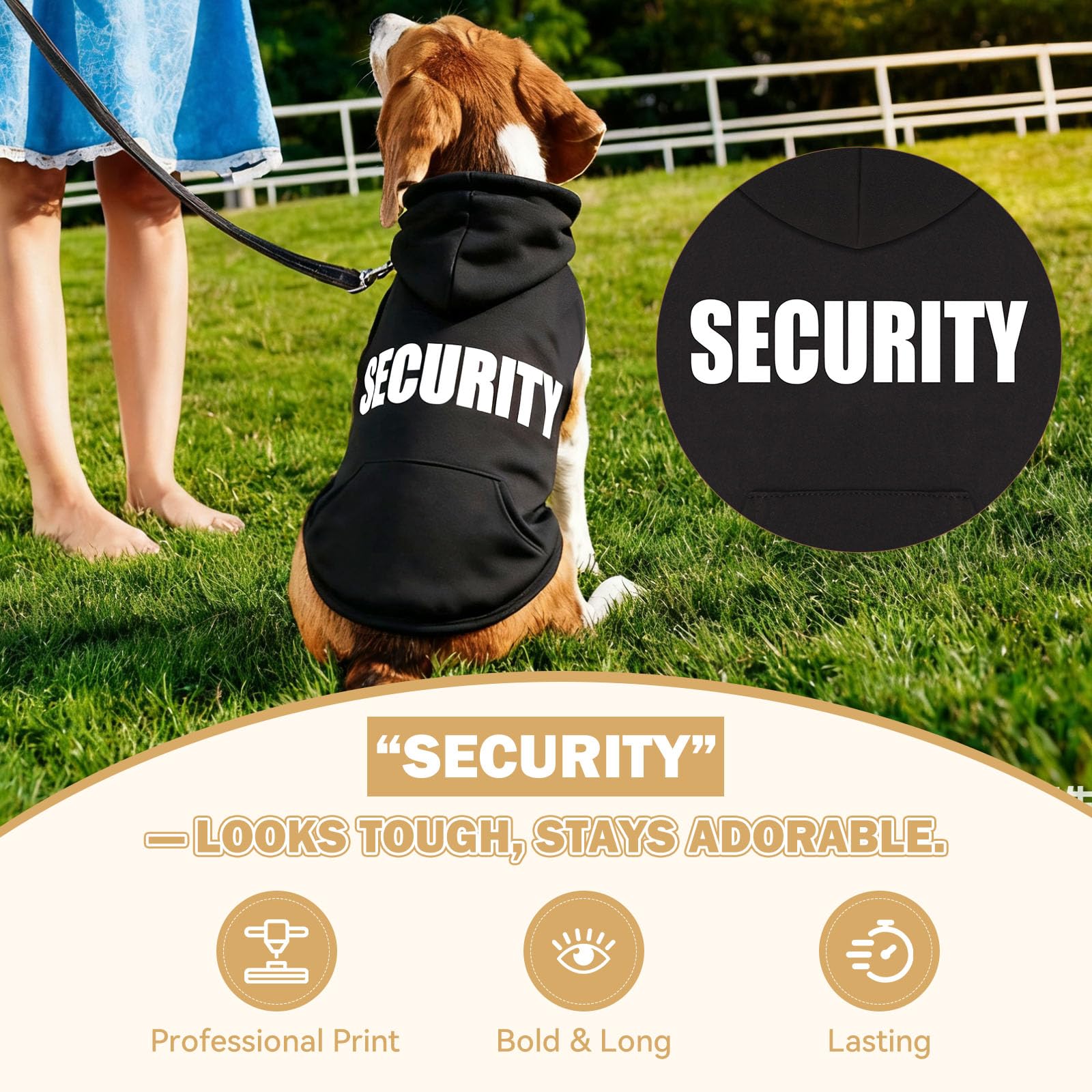 Waoduld dog sweater leash-hole detail shows reinforced opening for secure, tear-resistant leash attachment