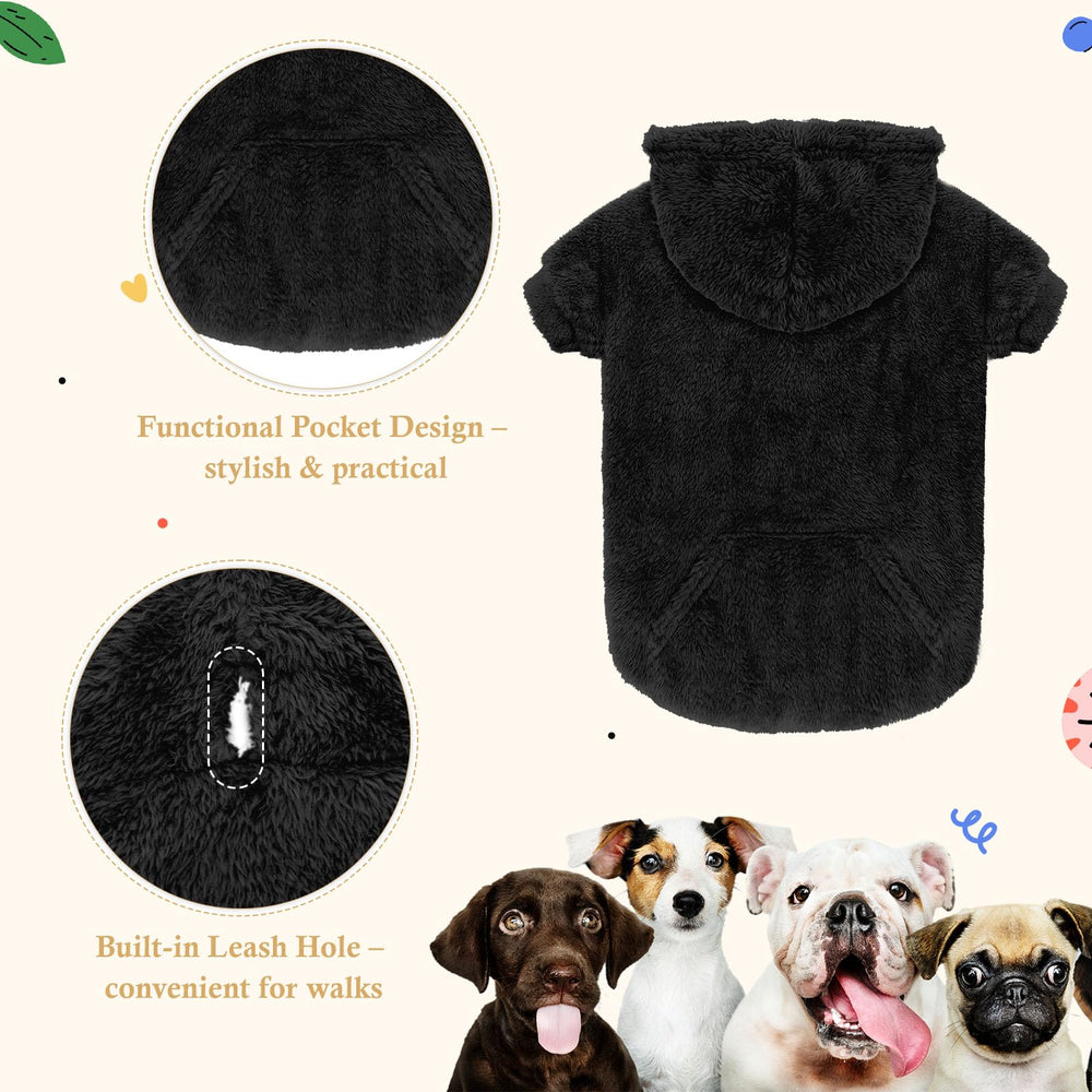 Waoduld dog sweater leash hole detail for easy walks
