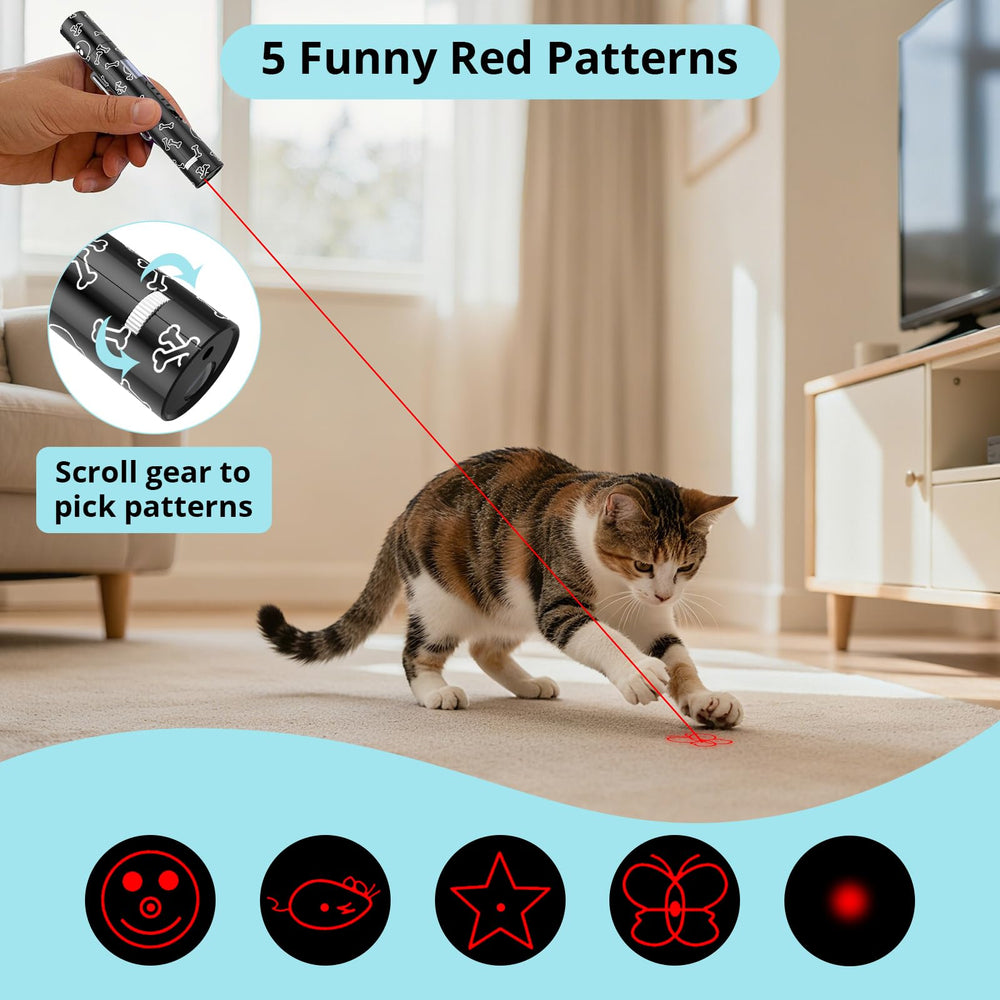 Waputne portable cat toy with clip and rope for travel play