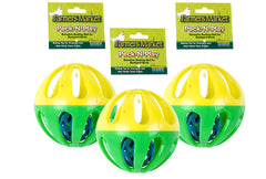 Ware Manufacturing Peck N Play Chicken Ball Toy side view shows 4.5-inch balls for enrichment.