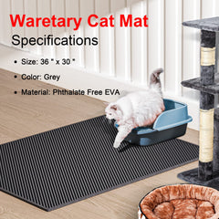 Waretary cat litter mat double-layer cross-section highlights easy disposal