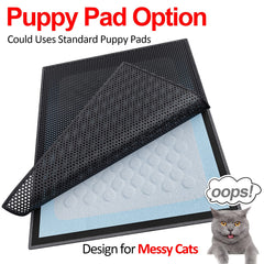Waretary cat litter mat honeycomb top layer close-up captures litter