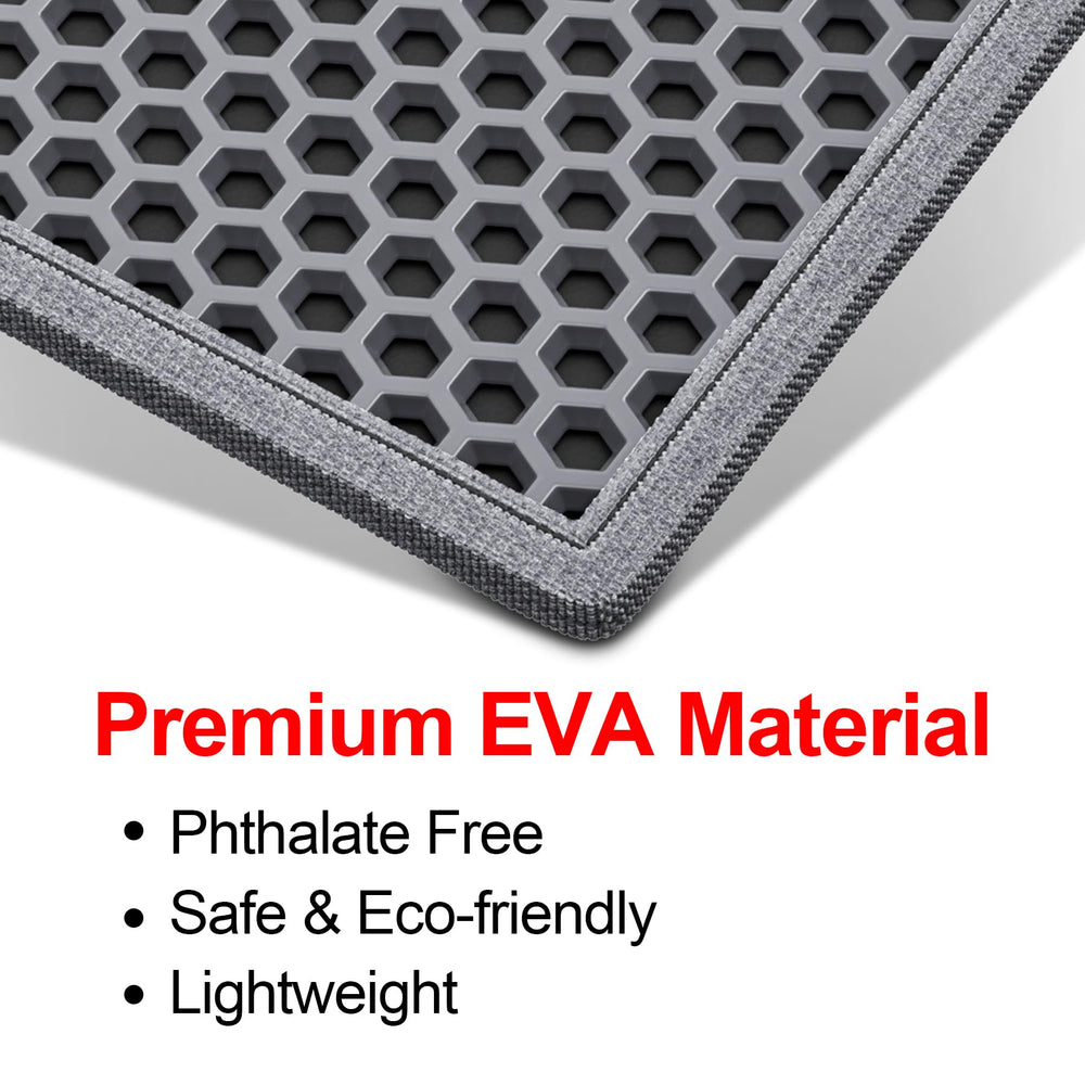 Waretary Cat Litter Mat lift-top gray simplifies disposal of trapped litter.