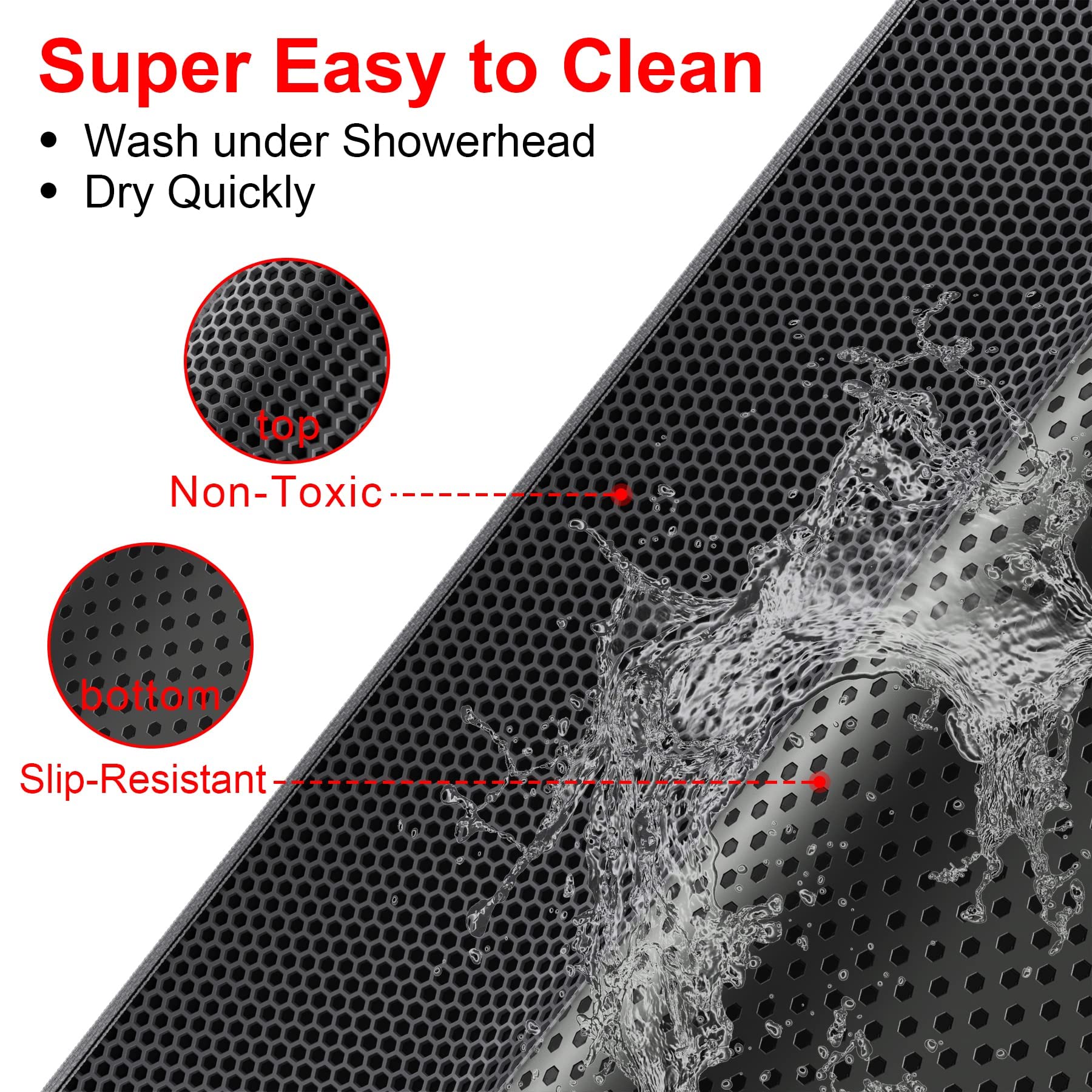 Waretary cat litter mat litter particles trapped around paws
