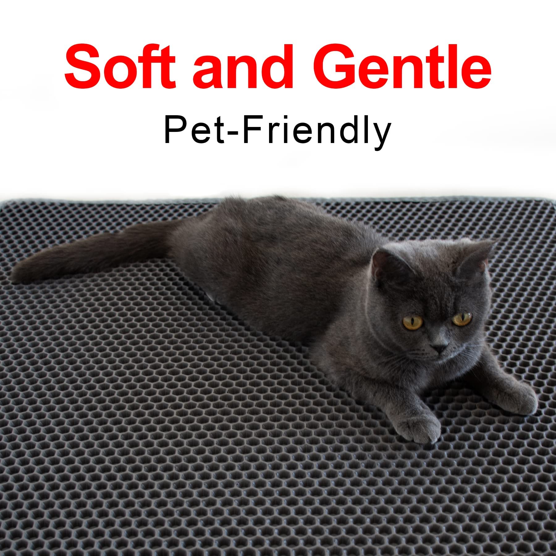 Waretary mat fits under most litter boxes for versatile use.