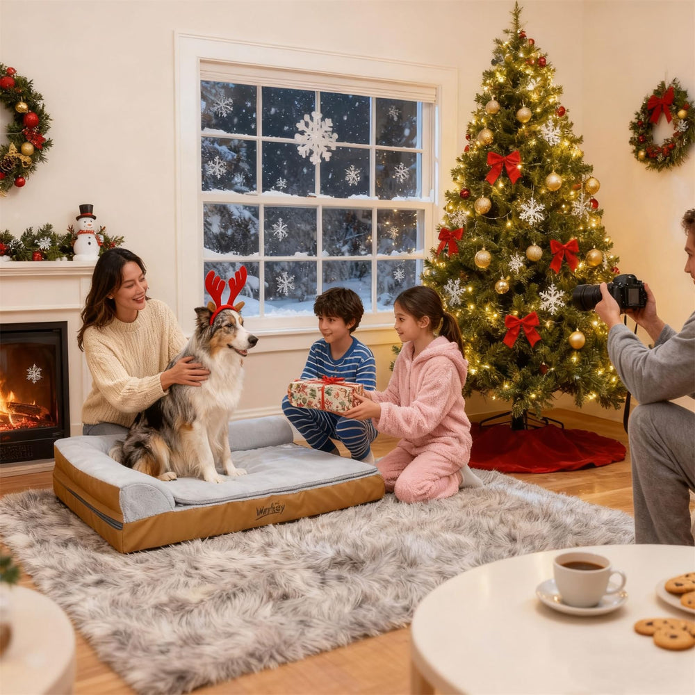 WARKEY bed supports all-year use with detachable heating pad