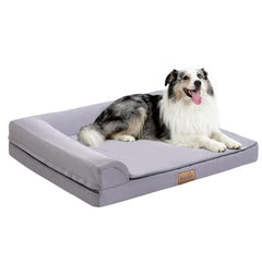 WARKEY dog bed large outer view shows supportive bolster and roomy lounging space