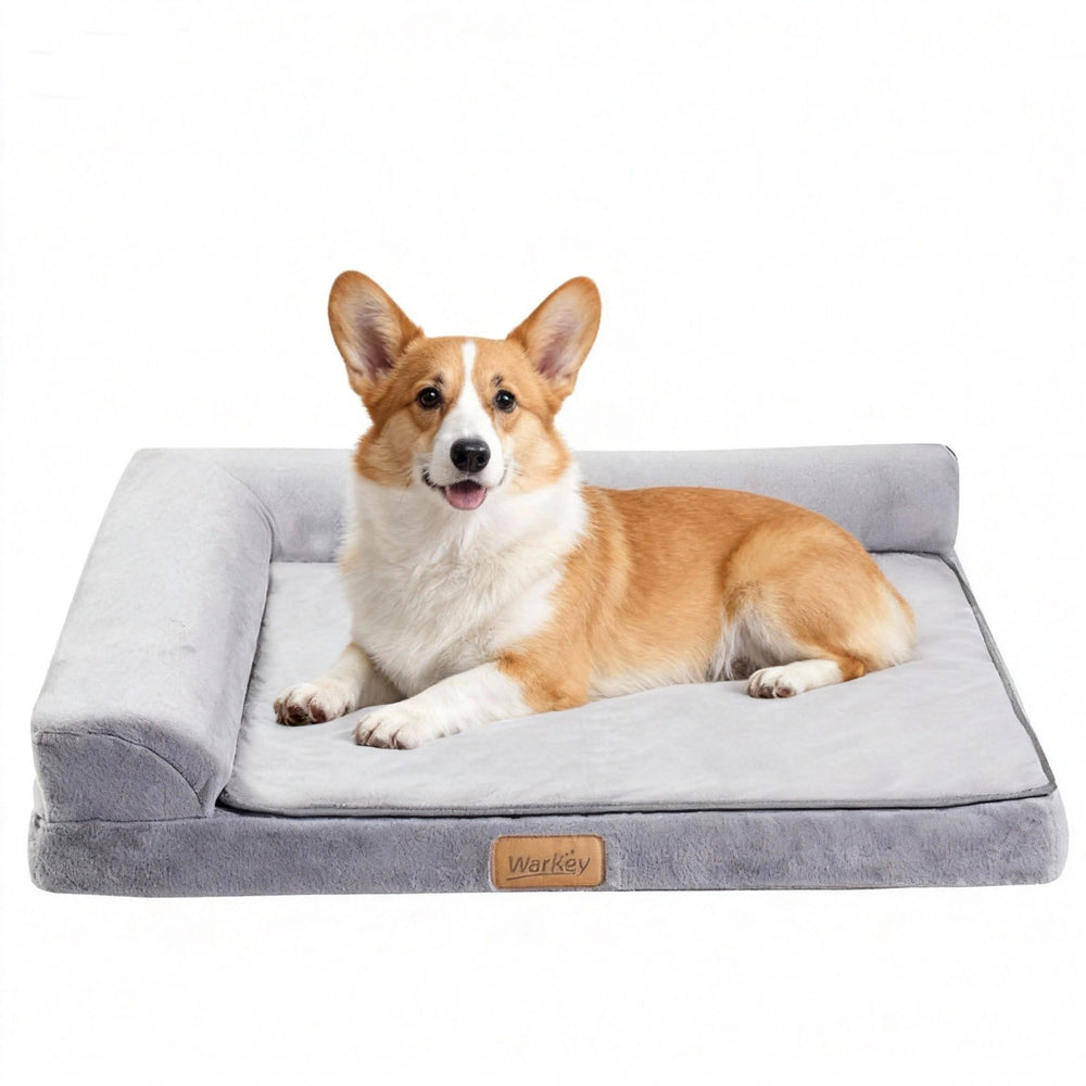 WARKEY dog bed medium foam core provides joint-friendly support for restful naps.