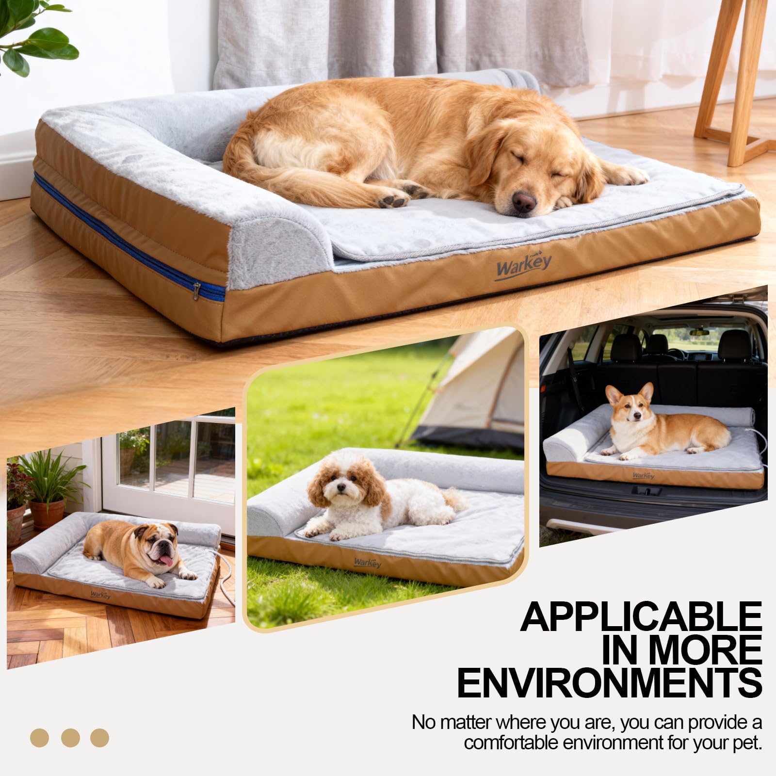 WARKEY non-slip base prevents shifting on tile or hardwood floors