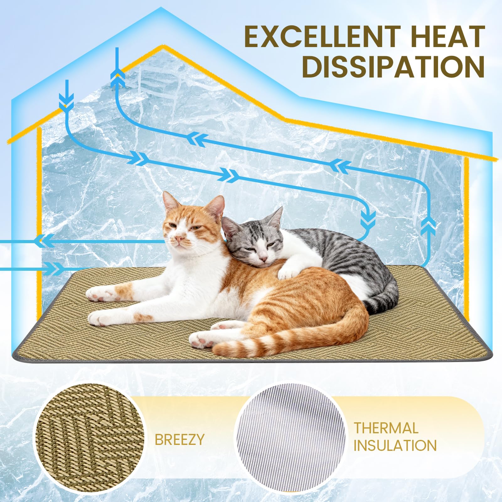 WARKEY Outdoor Cat House waterproof fabric resists dirt and odors