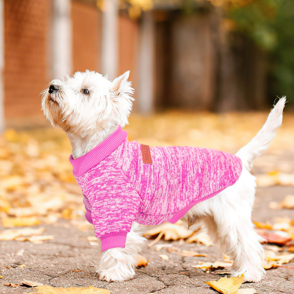 2 Pieces Dog Sweaters for Small Dogs warm fleece knit close-up