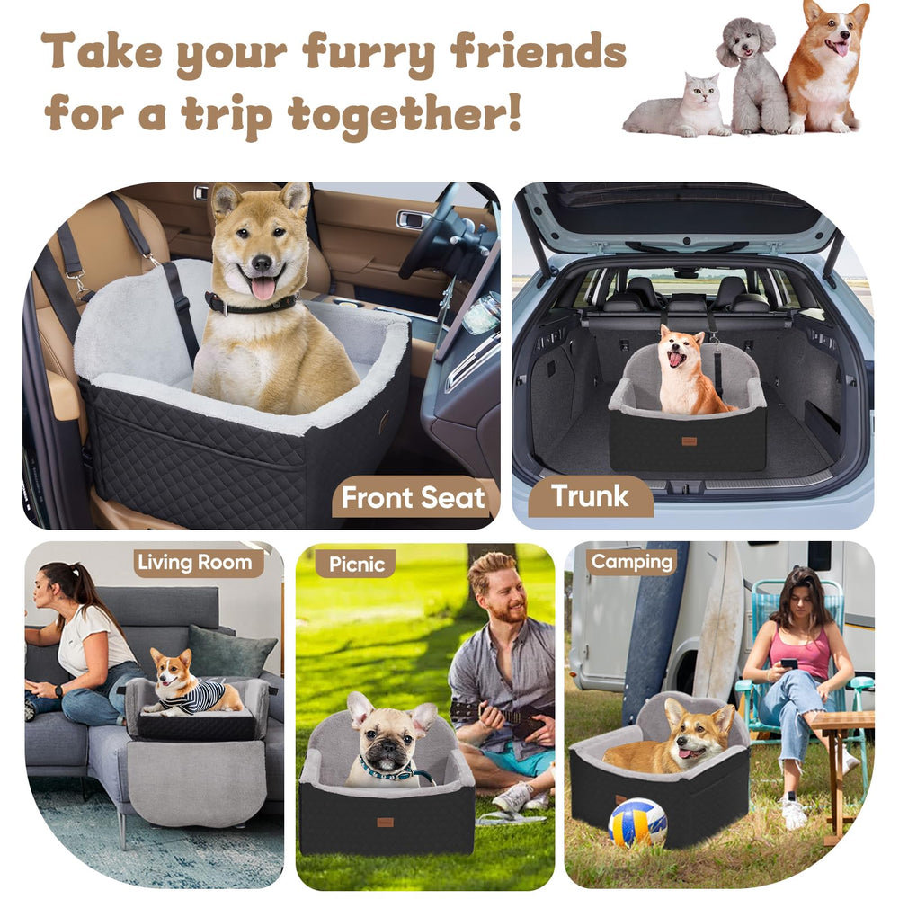 WarmInsula travel use image showing car and outdoor use with dog seat