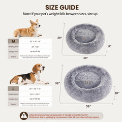 Warmrest donut bed anti-slip base keeps bed secure on floors