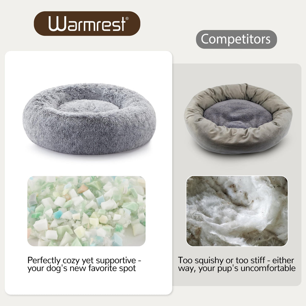Warmrest donut bed machine-washable full-bed washability for easy cleaning